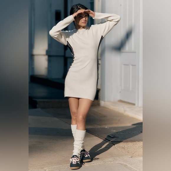 NWT! Daily Practice by Anthropologie Long-Sleeve Mini Dress - Size Medium 🟡 - Picture 2 of 7